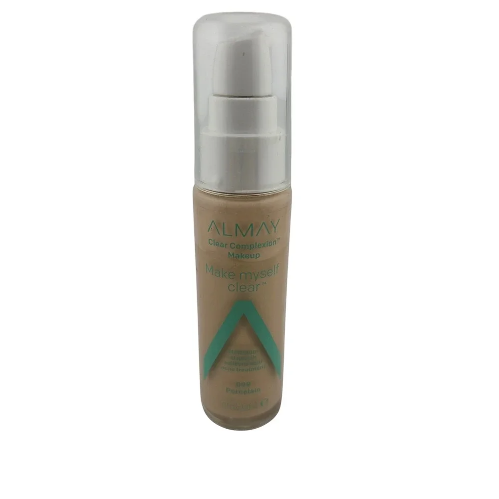 Almay Clear Complexion Makeup 099 Porcelain Liquid‎ Foundation Matte 1oz